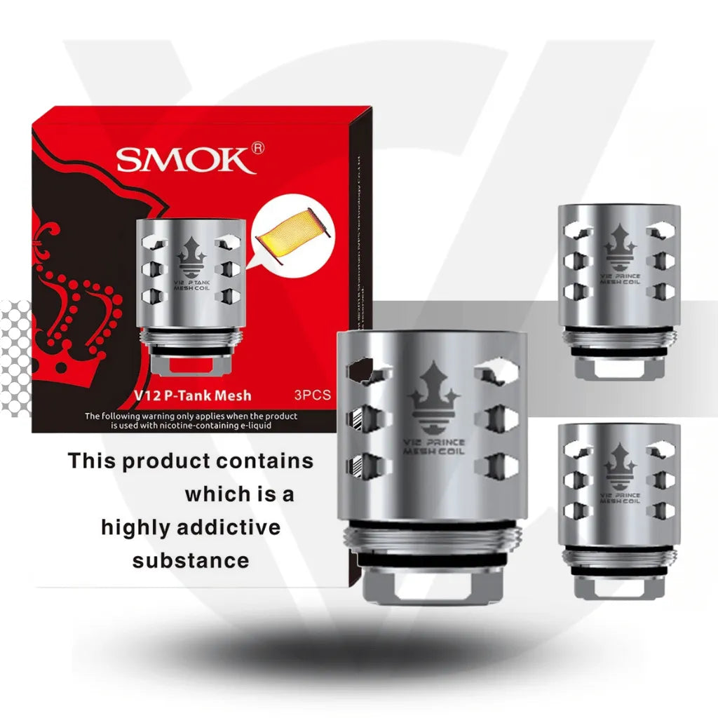 Smok V12 P-Tank Replacement Coils - Mesh 0.15ohm | Cloud Vapez UK