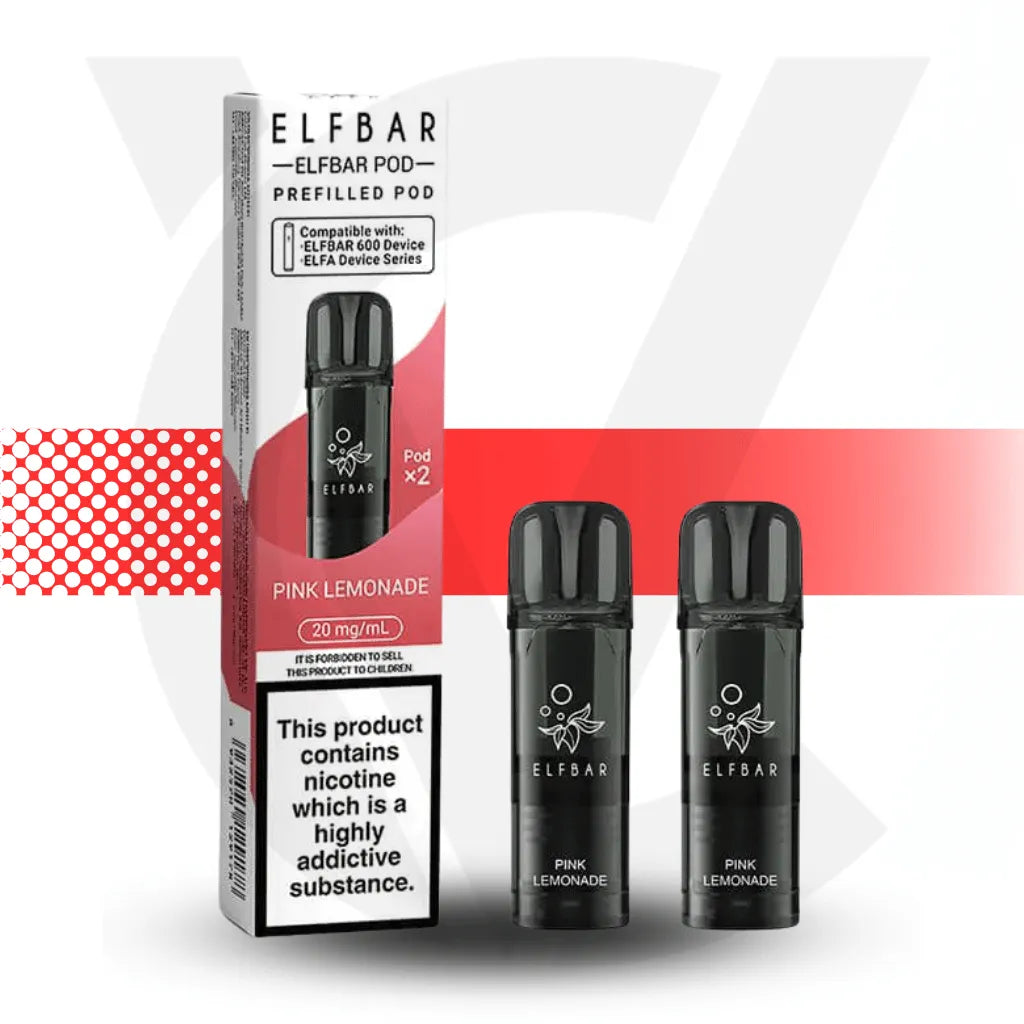 Elf Bar 600 Prefilled Pod - Pink Lemonade | Cloud Vapez UK