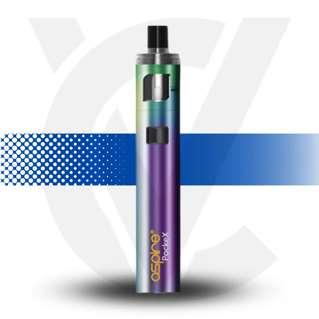 Rainbow Aspire Pockex Vape Pen Kit - Compact & Powerful l Cloud Vapez UK