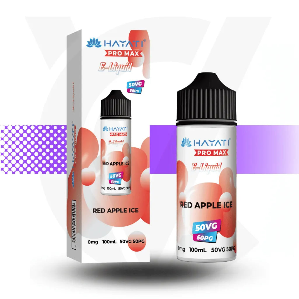 Hayati Pro Max 100ml E-Liquid - Red Apple Ice l Cloud Vapez UK