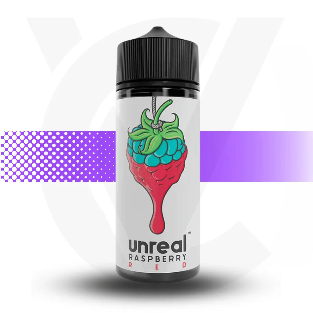 Unreal Raspberry 100ml E-Liquid - Red | Cloud Vapez UK