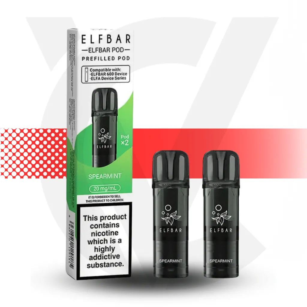 Elf Bar 600 Prefilled Pod - Spearmint | Cloud Vapez UK