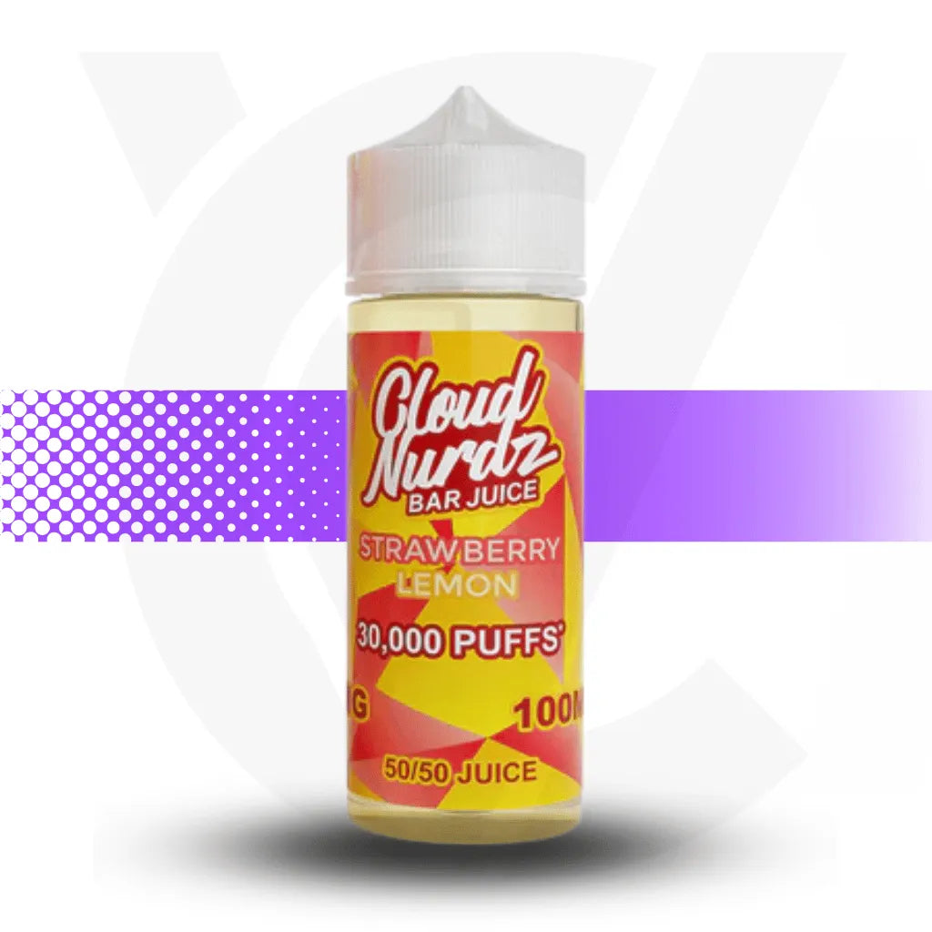 Cloud Nurdz Bar Juice 100ml Vape Juice - Strawberry Lemon | Cloud Vapez UK