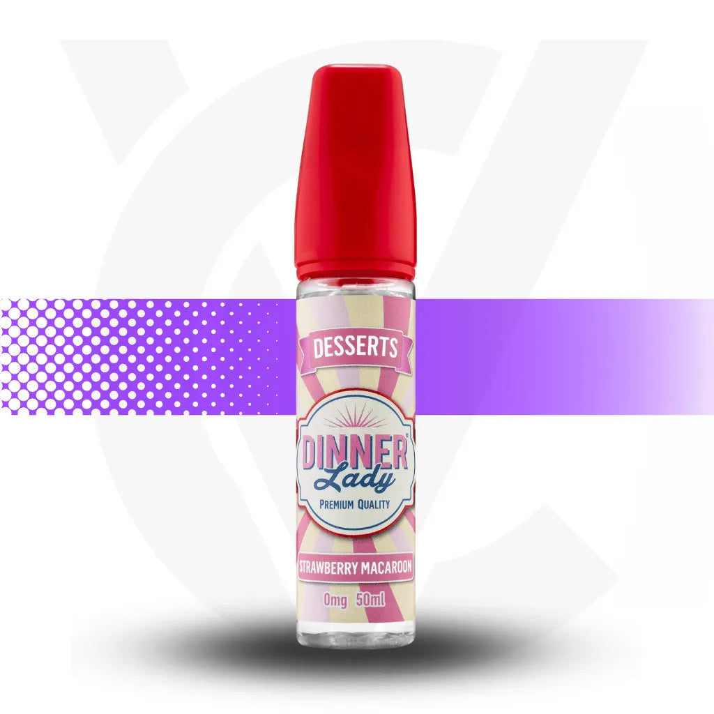 Dinner Lady Desserts 50ml E-Liquid - Strawberry Macaroon | Cloud Vapez UK