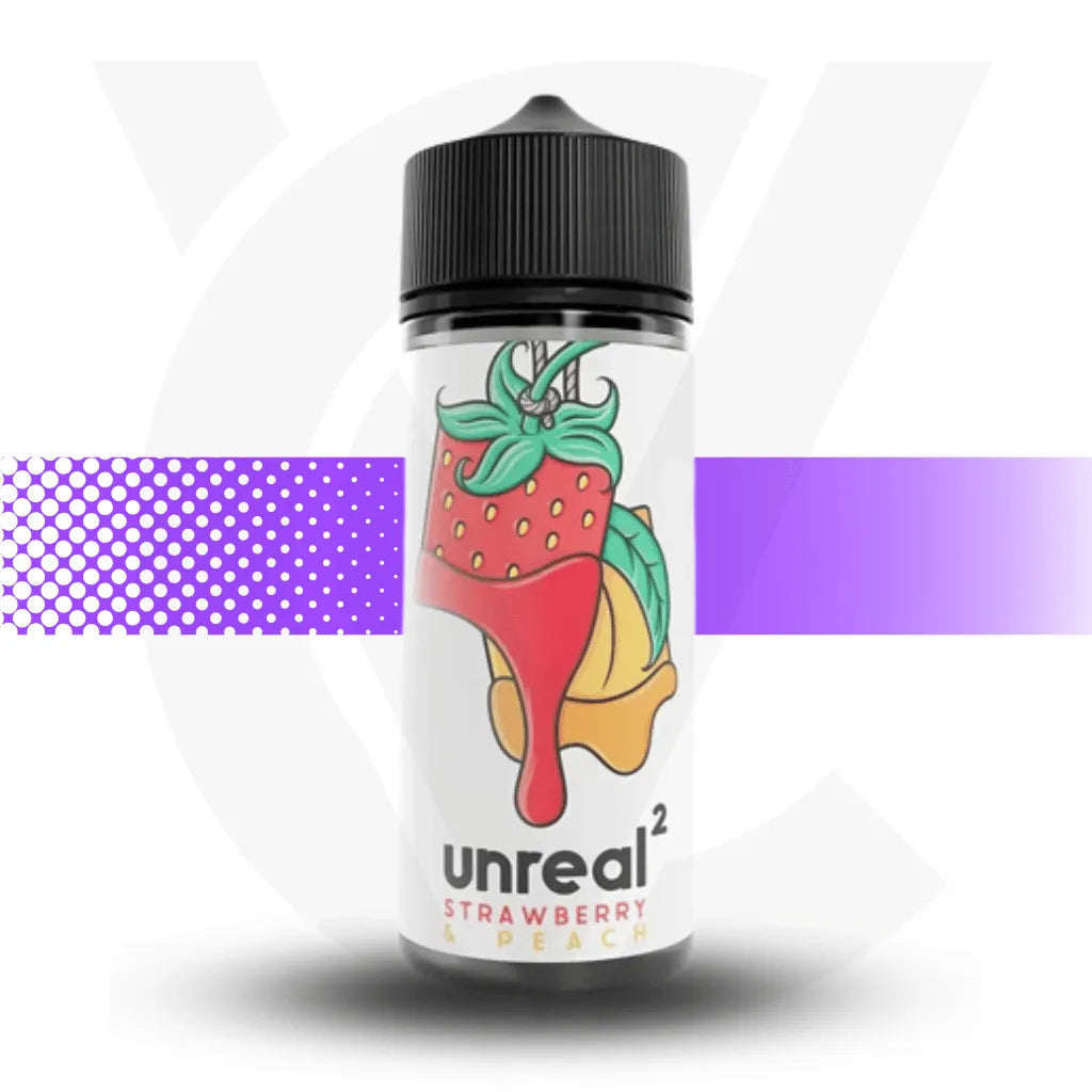 Unreal 2 100ml E-Liquid - Strawberry & Peach | Cloud Vapez UK