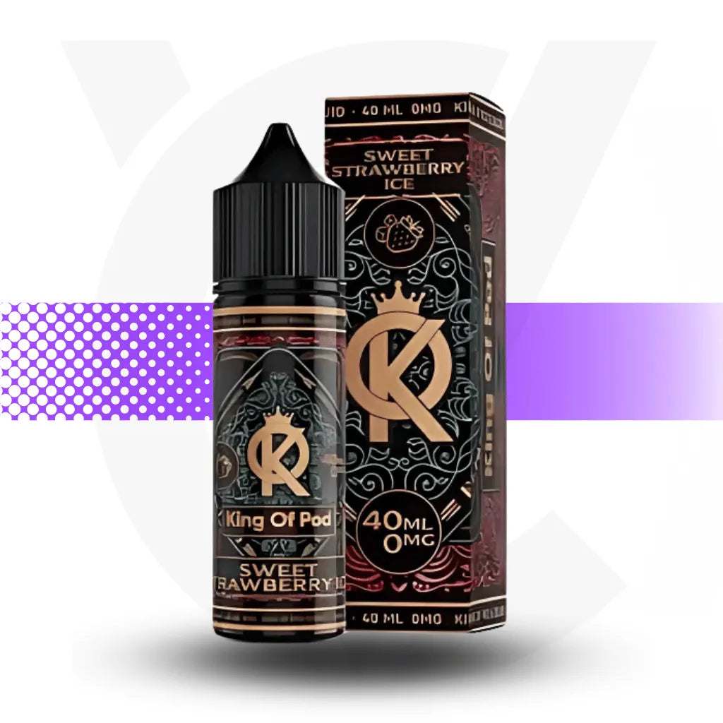 King Of Pod 40ml E-Liquid - Sweet Strawberry Ice | Cloud Vapez UK