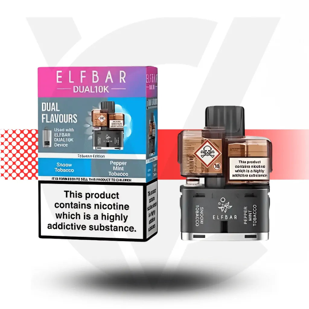 Elf Bar Dual 10K Refill Pack - Tobacco Edition | Cloud Vapez UK
