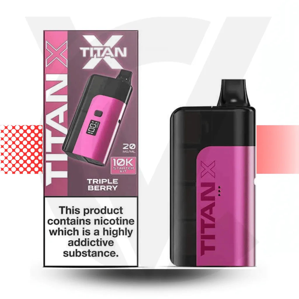 Titan X 10K Prefilled Pod Kit - Triple Berry | Cloud Vapez UK