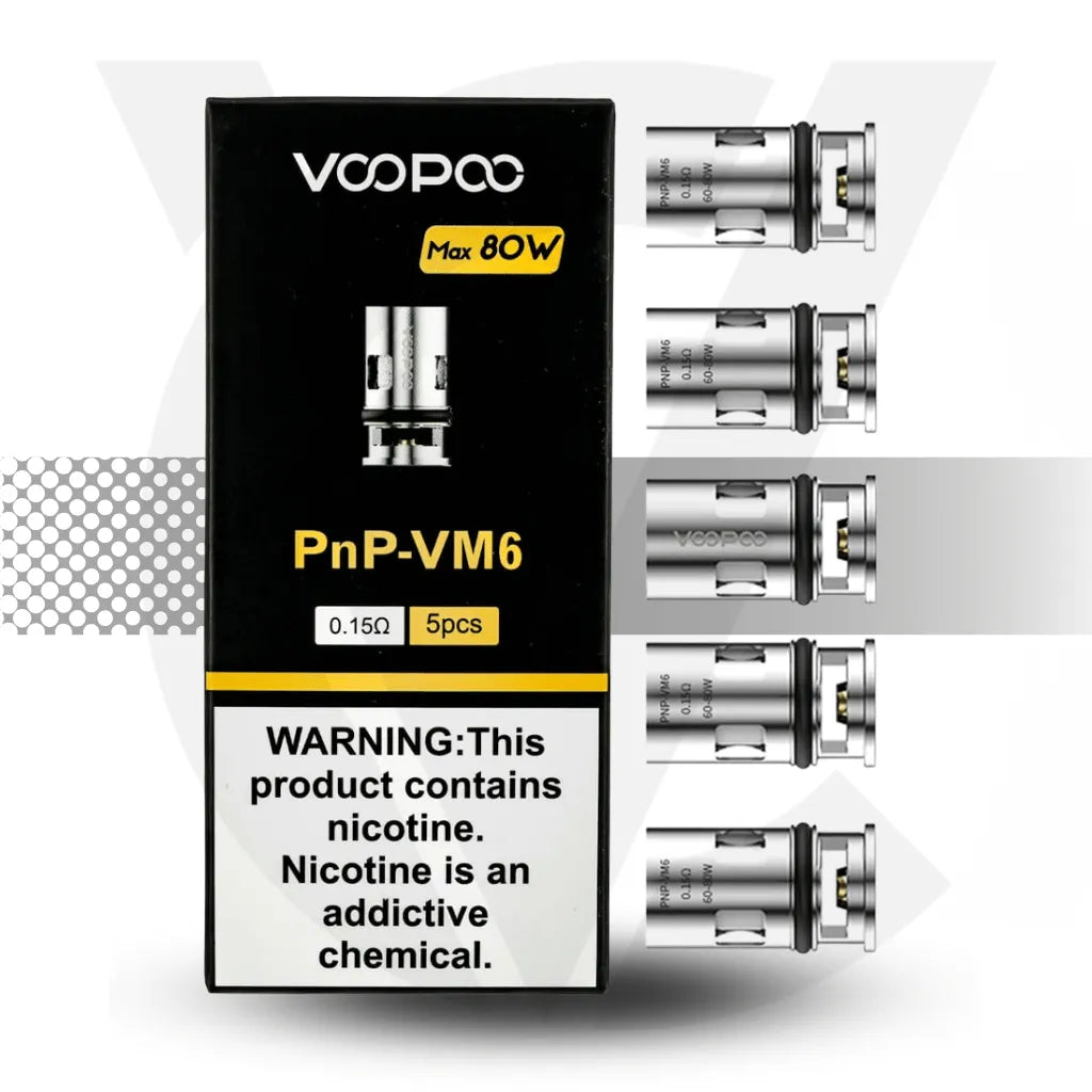 Voopoo PnP Replacement Coils - VM6 0.15ohm | Cloud Vapez UK