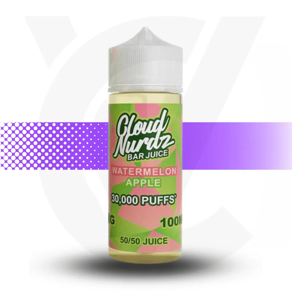 Cloud Nurdz Bar Juice 100ml Vape Juice - Watermelon Apple | Cloud Vapez UK