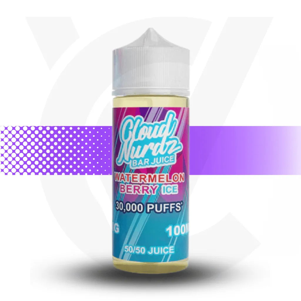 Cloud Nurdz Bar Juice 100ml Vape Juice - Watermelon Berry Ice | Cloud Vapez UK