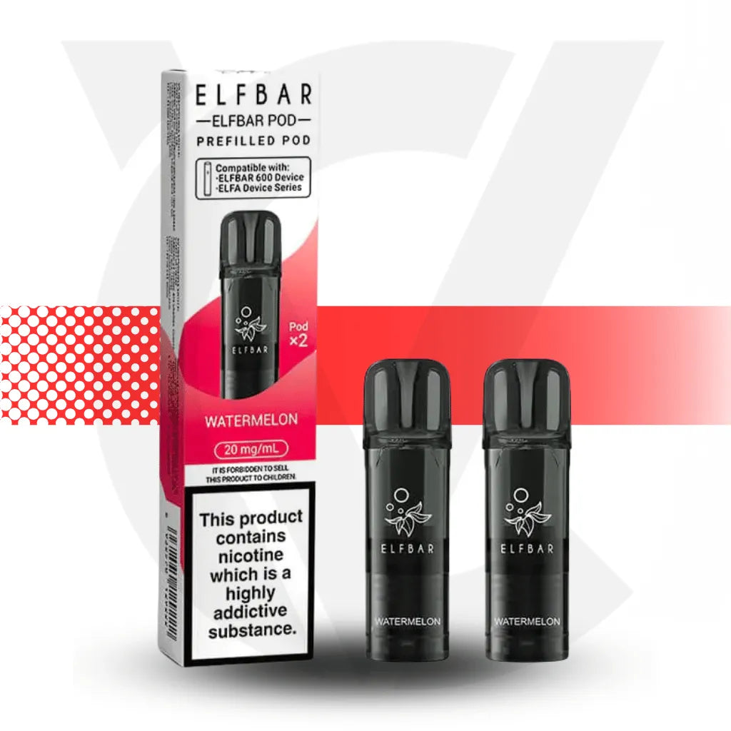 Elf Bar 600 Prefilled Pod - Watermelon | Cloud Vapez UK