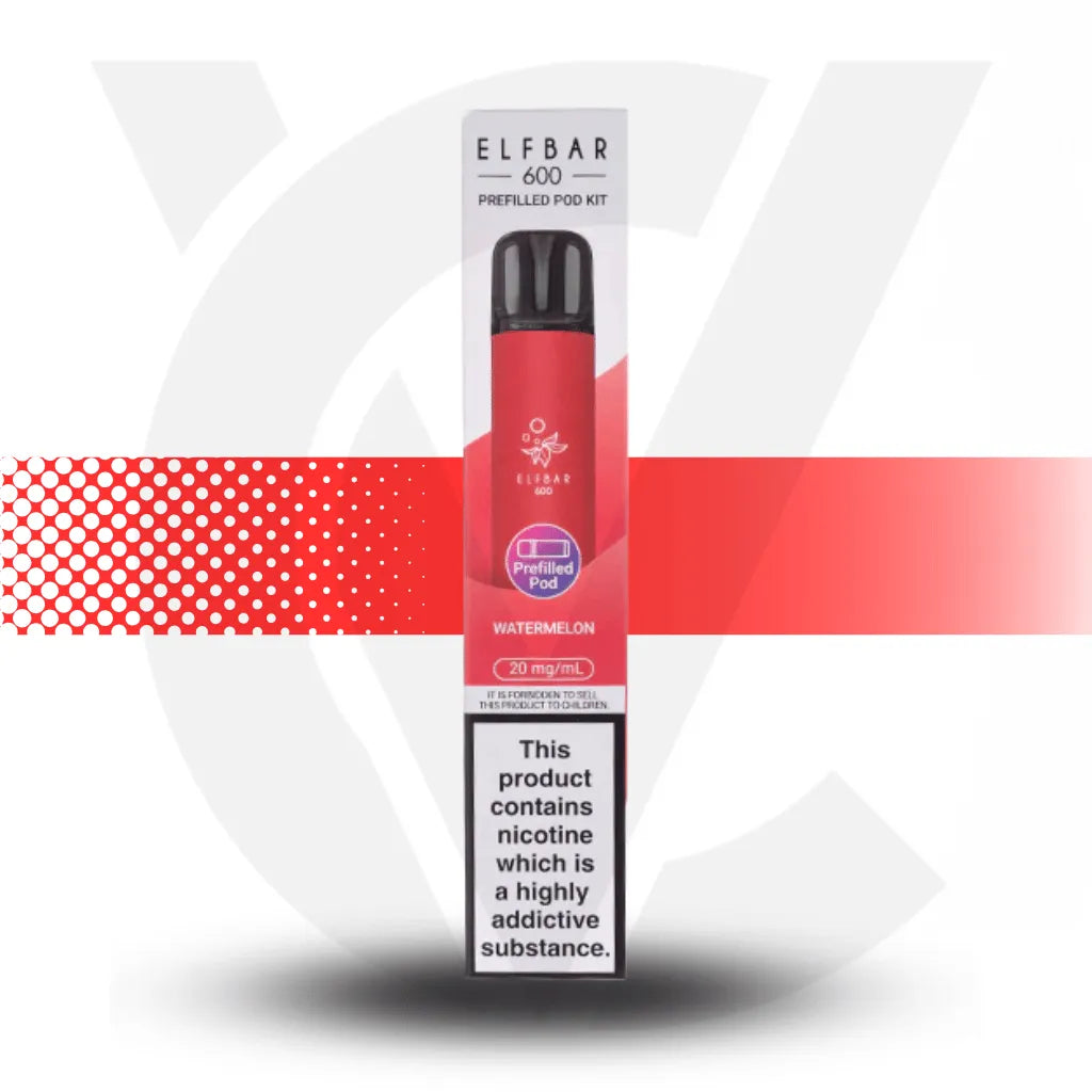 Elf Bar 600 Prefilled Pod Kit - Watermelon | Cloud Vapez UK