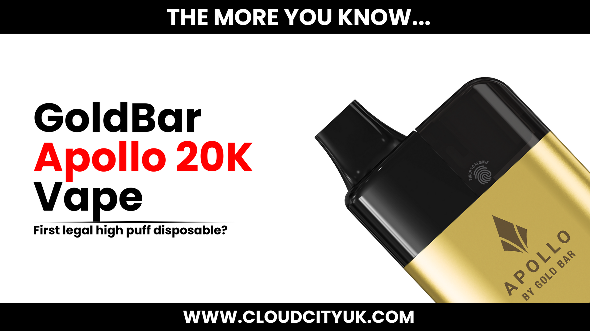 GoldBar Apollo 20K Vape - First Legal High Puff Disposable? Cloud Vapez UK GoldBar Apollo 20K Vape - First Legal High Puff Disposable? Cloud Vapez UK