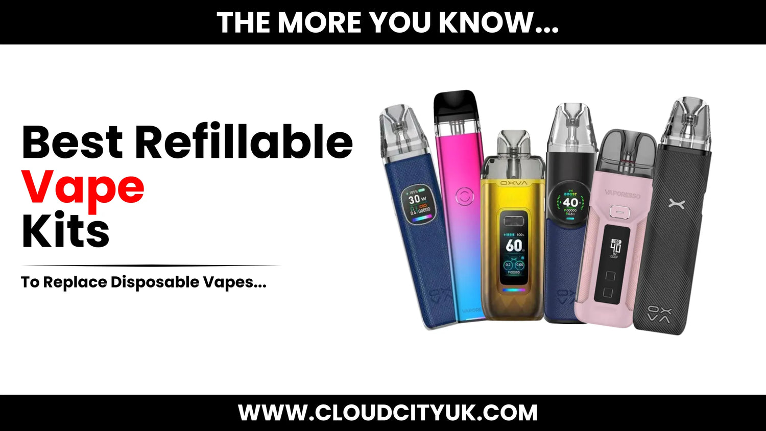 The Best Refillable Vape Kits In Replacement Of Disposables | Cloud Vapez UK