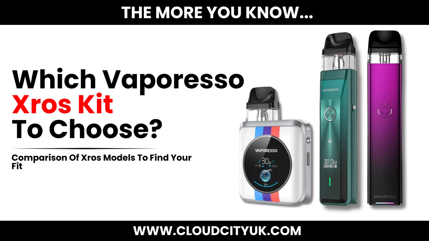 Comparing The Vaporesso Xros Pod Kits - Which To Choose? | Cloud Vapez UK
