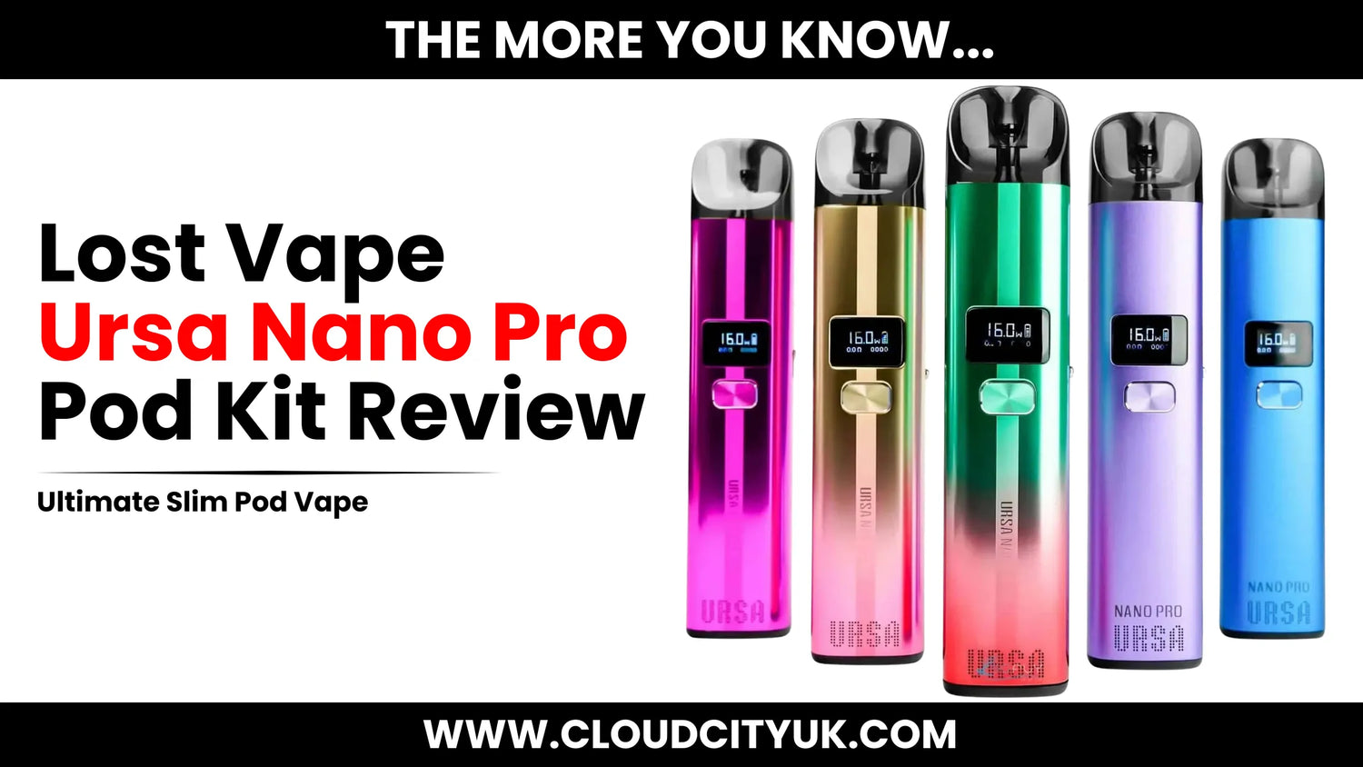 Lost Vape Ursa Nano Pro Pod Kit Review | Cloud Vapez UK