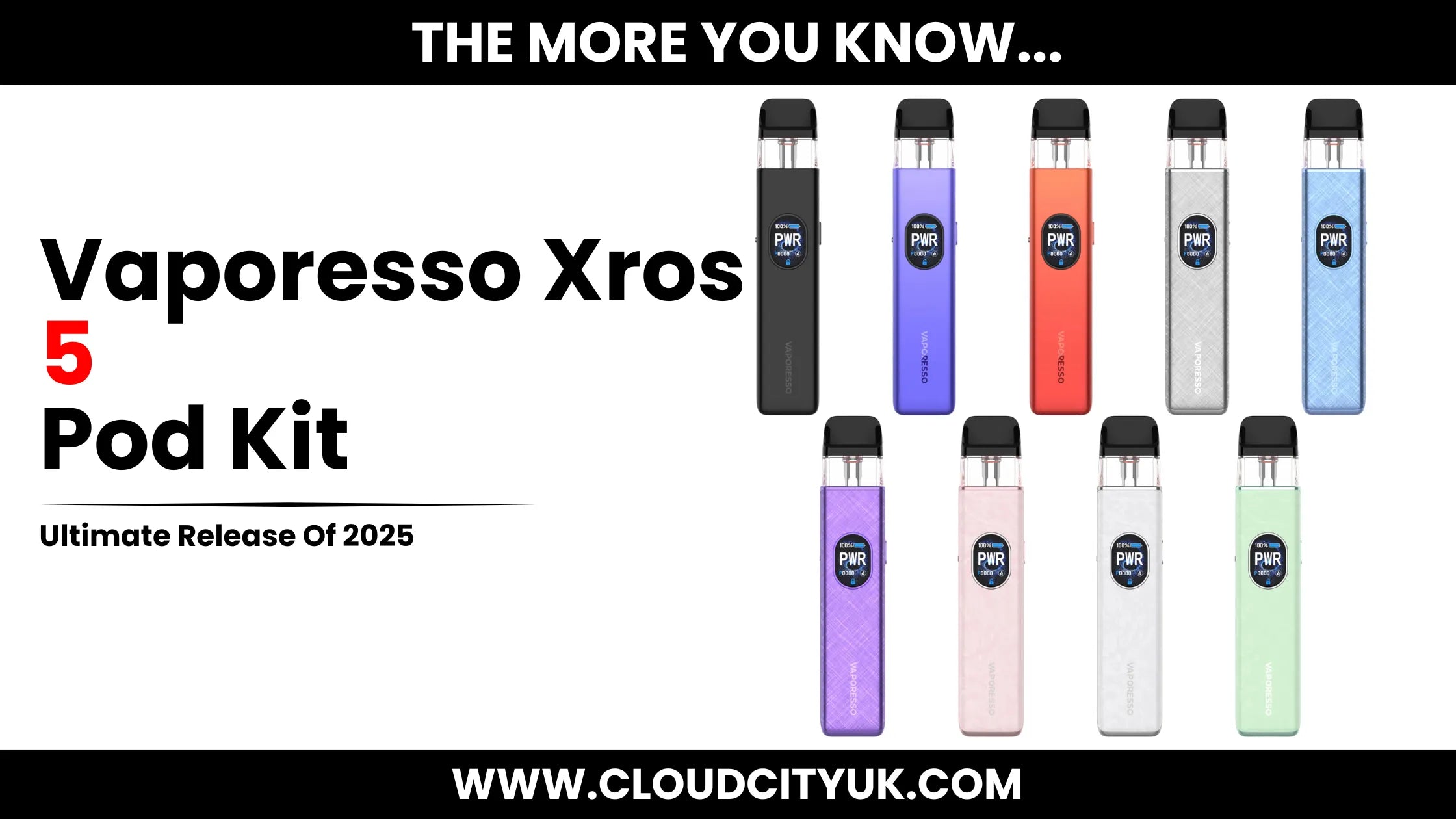 Vaporesso Xros 5 Pod Kit System, 2025's Best Release? | Cloud Vapez UK
