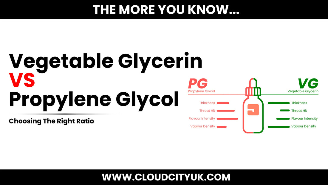 What VG & PG Ratios You Should Use For Your Kit | Cloud Vapez UK