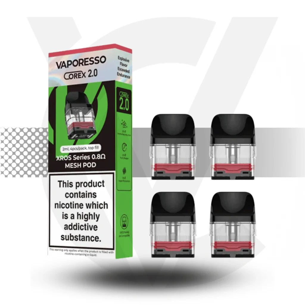 Vaporesso XROS Corex 2.0 Replacement Pods | Pack Of 4 | Cloud Vapez UK Vaporesso XROS Corex 2.0 Replacement Pods | Pack Of 4 | Cloud Vapez UK
