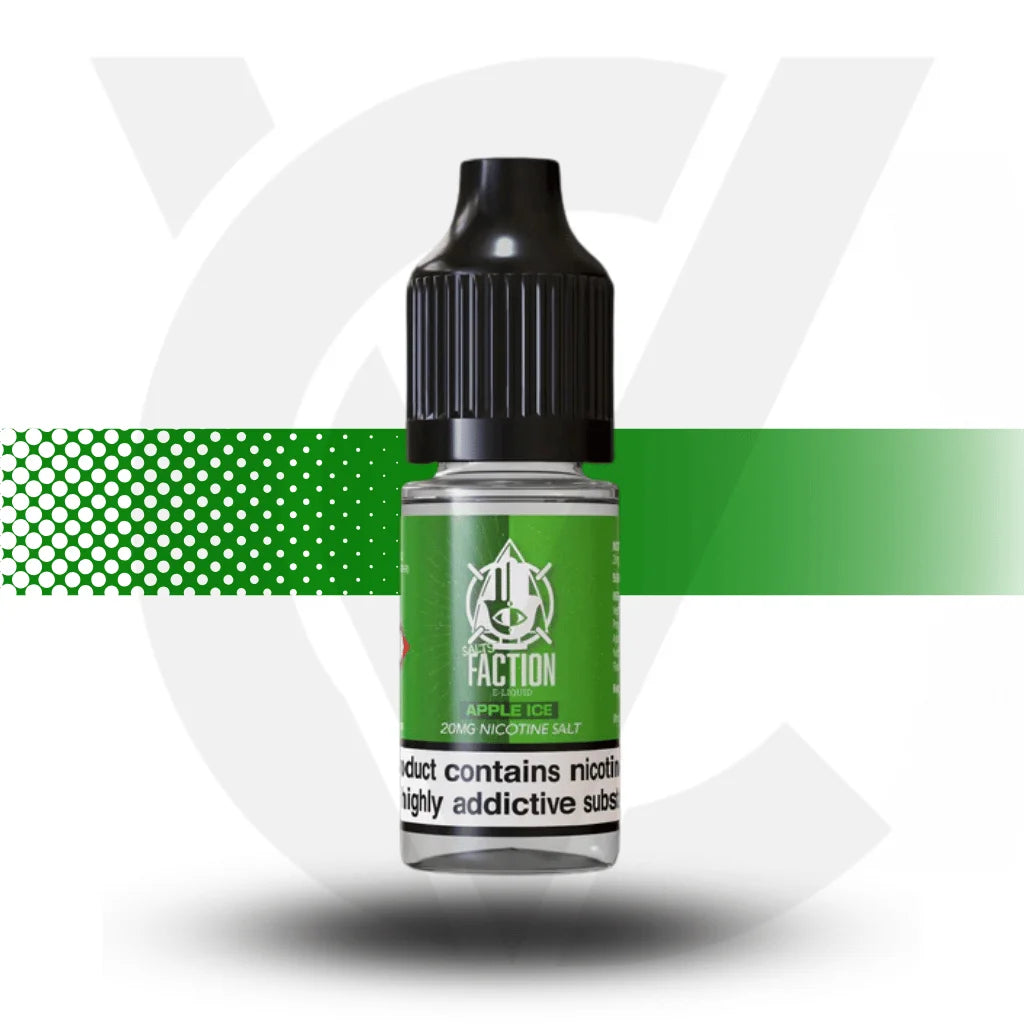 Faction Nicotine Salts E-Liquid 10ml 10MG - Apple Ice - Cloud Vapez UK