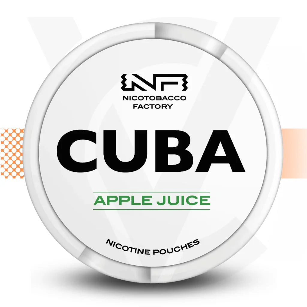 Cuba White 25mg Nicotine Pouches Snus No Tobacco Nicopods - Apple Juice - Cloud Vapez UK