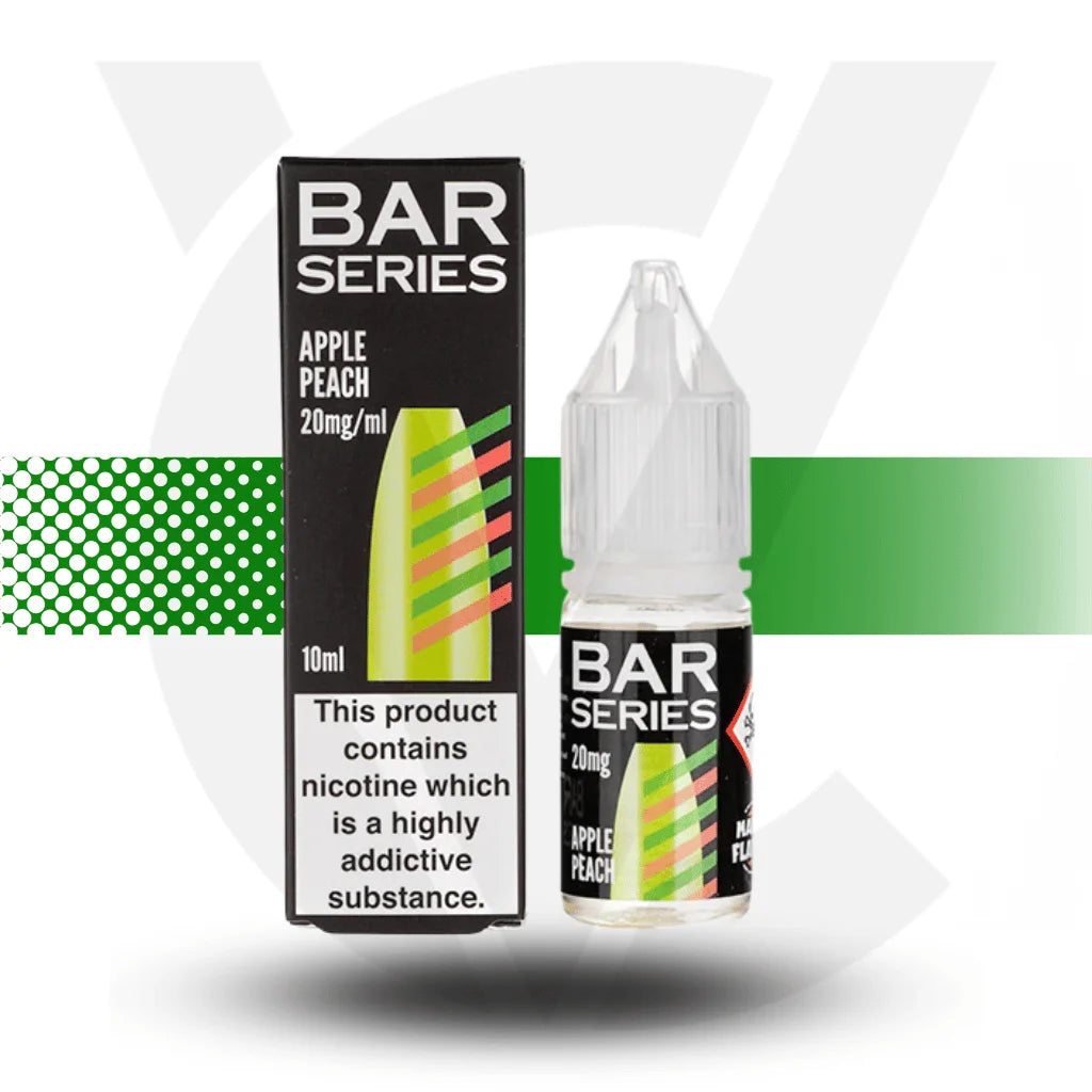 Bar Series Apple Peach 10mg nic salt in a 10ml bottle - Cloud Vapez UK