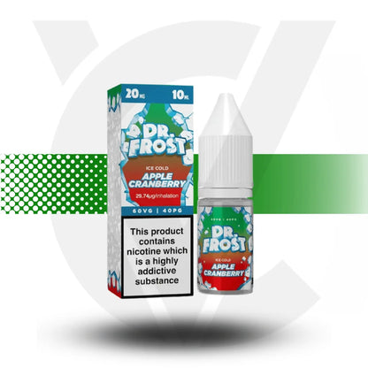 Dr Frost Nic Salt E-Liquid 20MG 10ml - Apple Cranberry Ice - Cloud Vapez UK