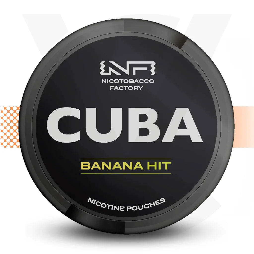 Cuba Black Nicotine Pouches Snus No Tobacco Nicopods - Banana Hit - Cloud Vapez UK