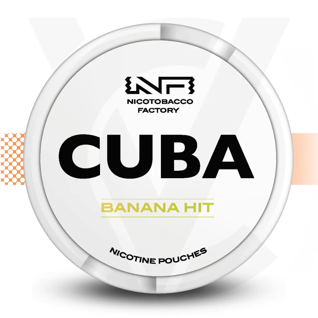 Cuba White 25mg Nicotine Pouches Snus No Tobacco Nicopods - Banana Hit - Cloud Vapez UK