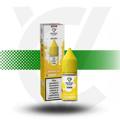 Crystal Clear Nic Salts E-Liquid 10MG 10ml - Banana Ice - Cloud Vapez UK