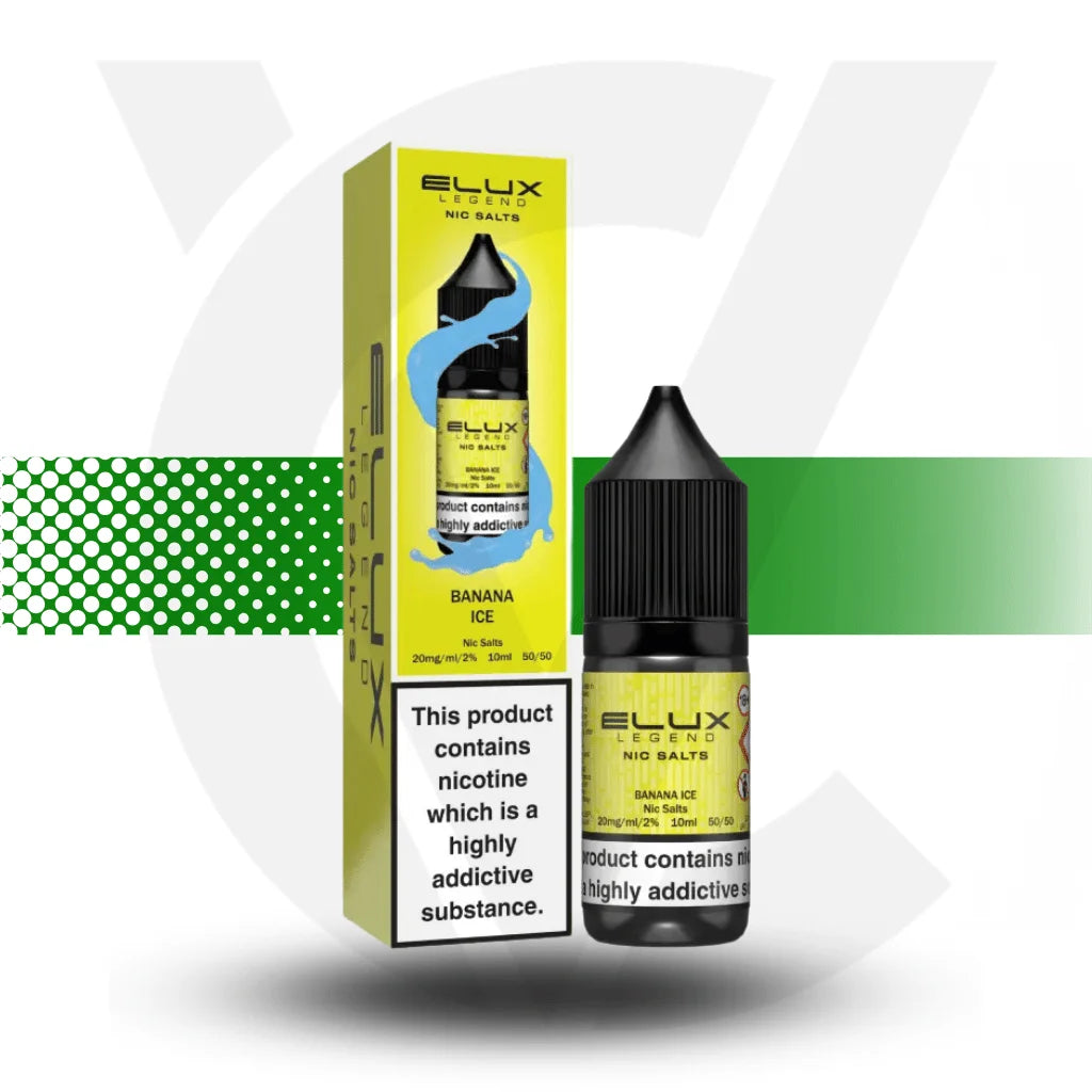 Elux Legend Nic Salt E-Liquid 10ml 10MG - Banana Ice - Cloud Vapez UK