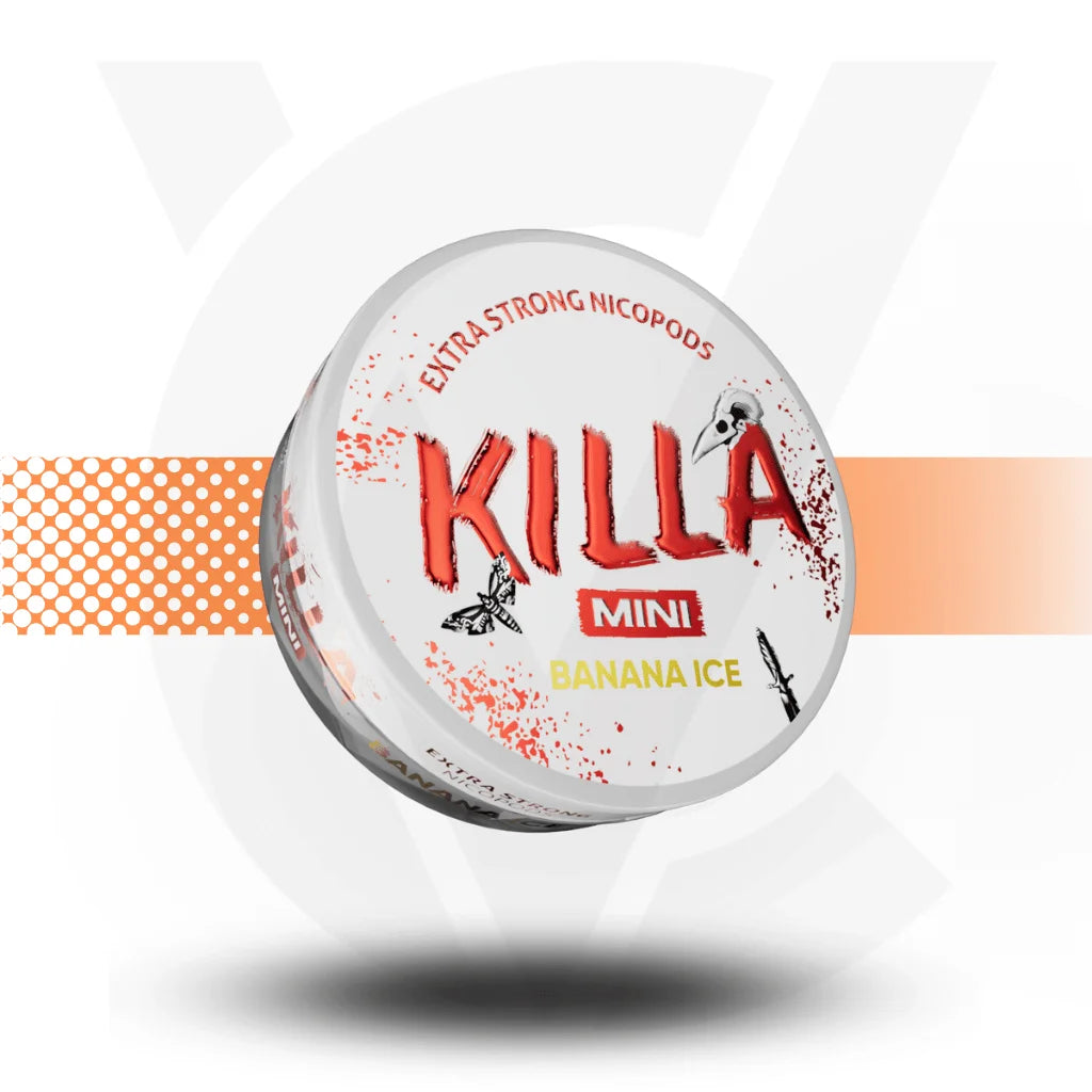 Killa Mini Nicotine Pouches Snus No Tobacco Nicopods - Banana Ice 16mg - Cloud Vapez UK