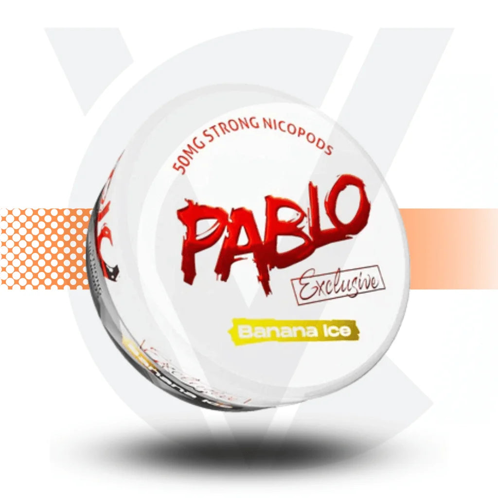 Pablo Exclusive Nicotine Pouches Snus No Tobacco Nicopods - Banana Ice 50mg - Cloud Vapez UK