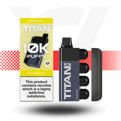 Titan 10k by Gold Bar Disposable Rechargeable Vape - Banana Ice - Cloud Vapez UK