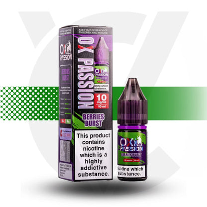 Ox Passion Nicotine Salt E-Liquid 10ml 10MG - Berries Burst - Cloud Vapez UK