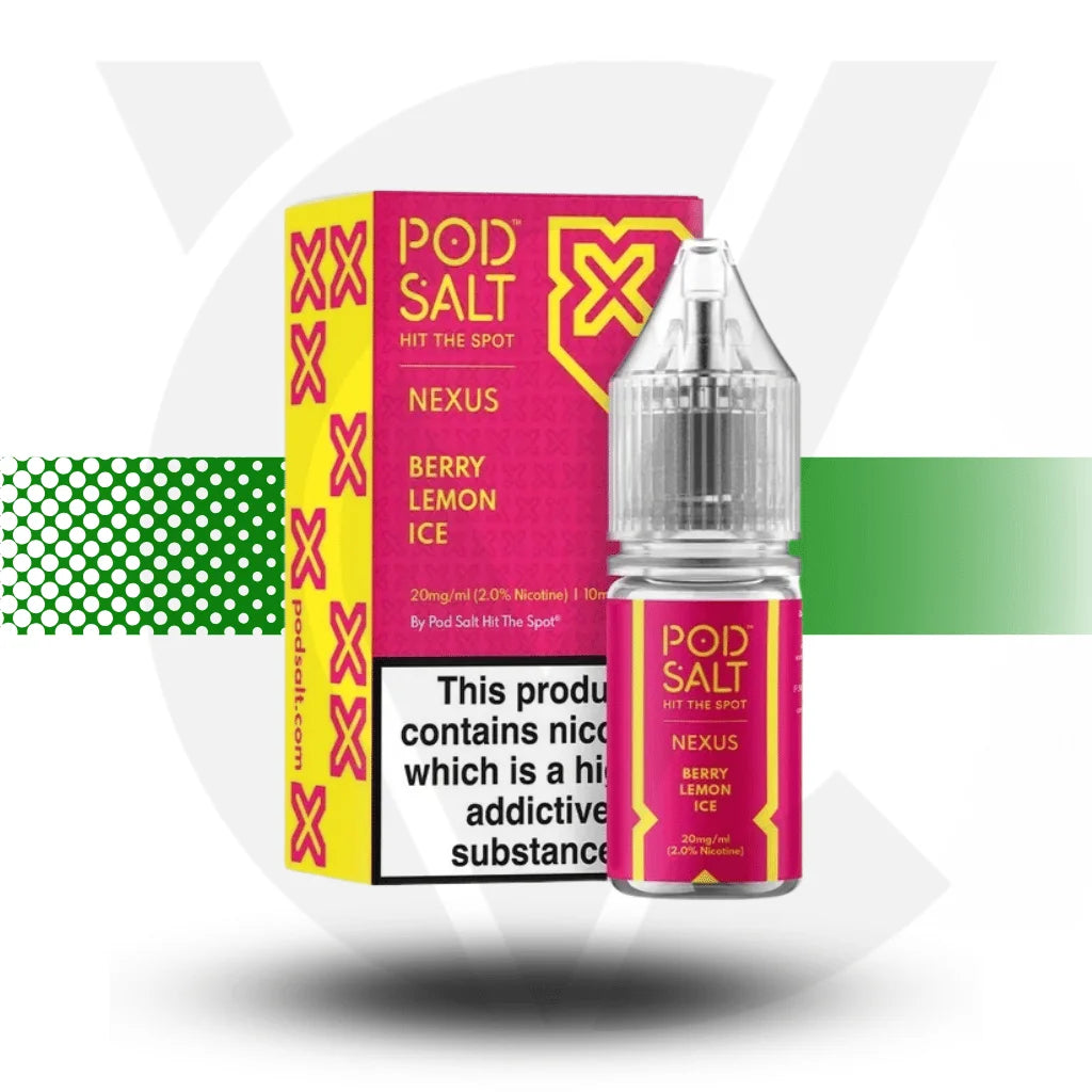 Pod Salt Nexus Nic Salt E-Liquid 10ml 10MG - Berry Lemon Ice - Cloud Vapez UK