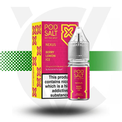 Pod Salt Nexus Nic Salt E-Liquid 10ml 10MG - Berry Lemon Ice - Cloud Vapez UK