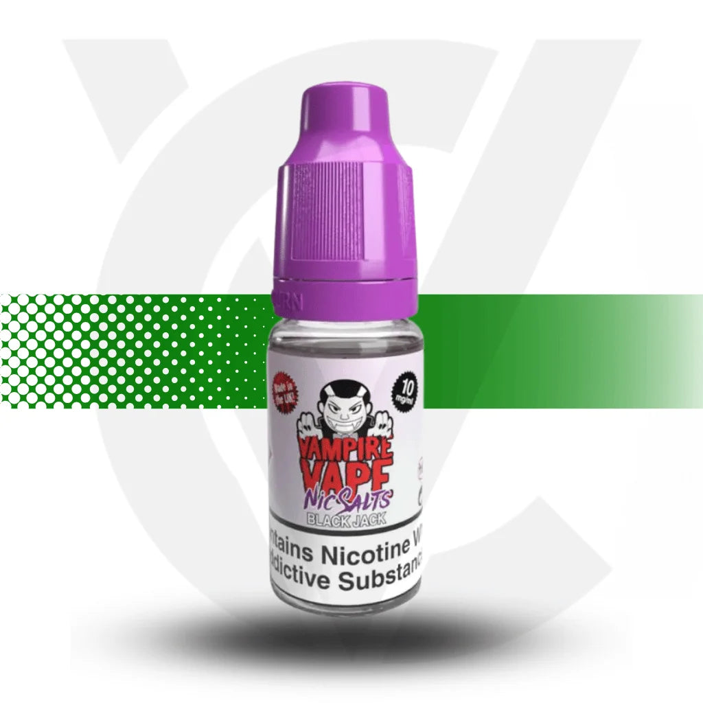 Vampire Vape Nicotine Salt E-Liquid 10ml 10MG - Black Jack - Cloud Vapez UK