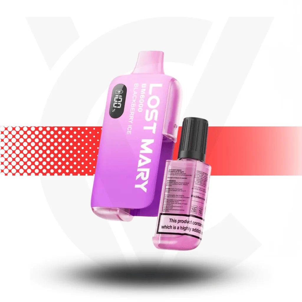 Lost Mary BM6000 Disposable Rechargeable Vape Kit  - Blackberry Ice - Cloud Vapez UK