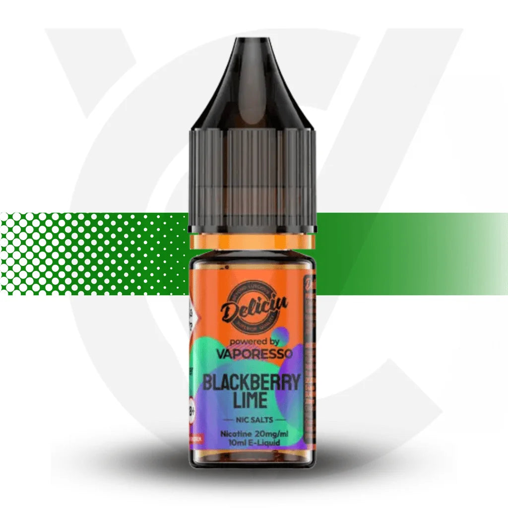 Deliciu by Vaporesso Nicotine Salt E-Liquid 10ml 10MG - Blackberry Lime - Cloud Vapez UK