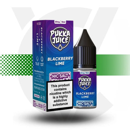 Pukka Juice Nicotine Salt E-Liquid 10ml 20MG - Blackberry Lime - Cloud Vapez UK