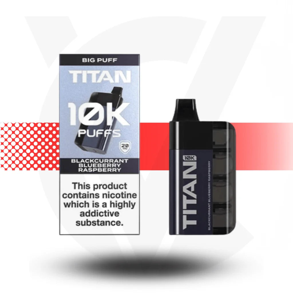 Titan 10k by Gold Bar Disposable Rechargeable Vape - Blackcurrant Blueberry Raspberry - Cloud Vapez UK