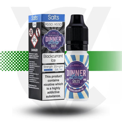 Dinner Lady Nic Salts E-Liquid 10MG 10ml - Blackcurrant Ice - Cloud Vapez UK