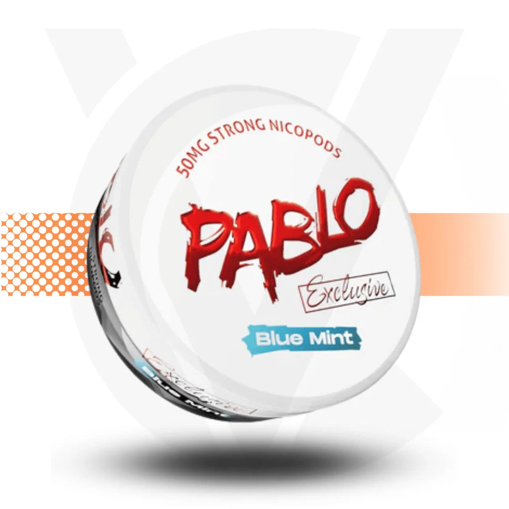 Pablo Exclusive Nicotine Pouches Snus No Tobacco Nicopods - Blue Mint 50mg - Cloud Vapez UK