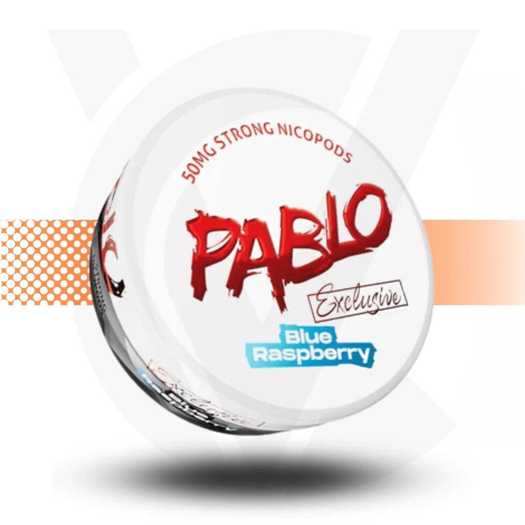 Pablo Exclusive Nicotine Pouches Snus No Tobacco Nicopods - Blue Raspberry 50mg - Cloud Vapez UK