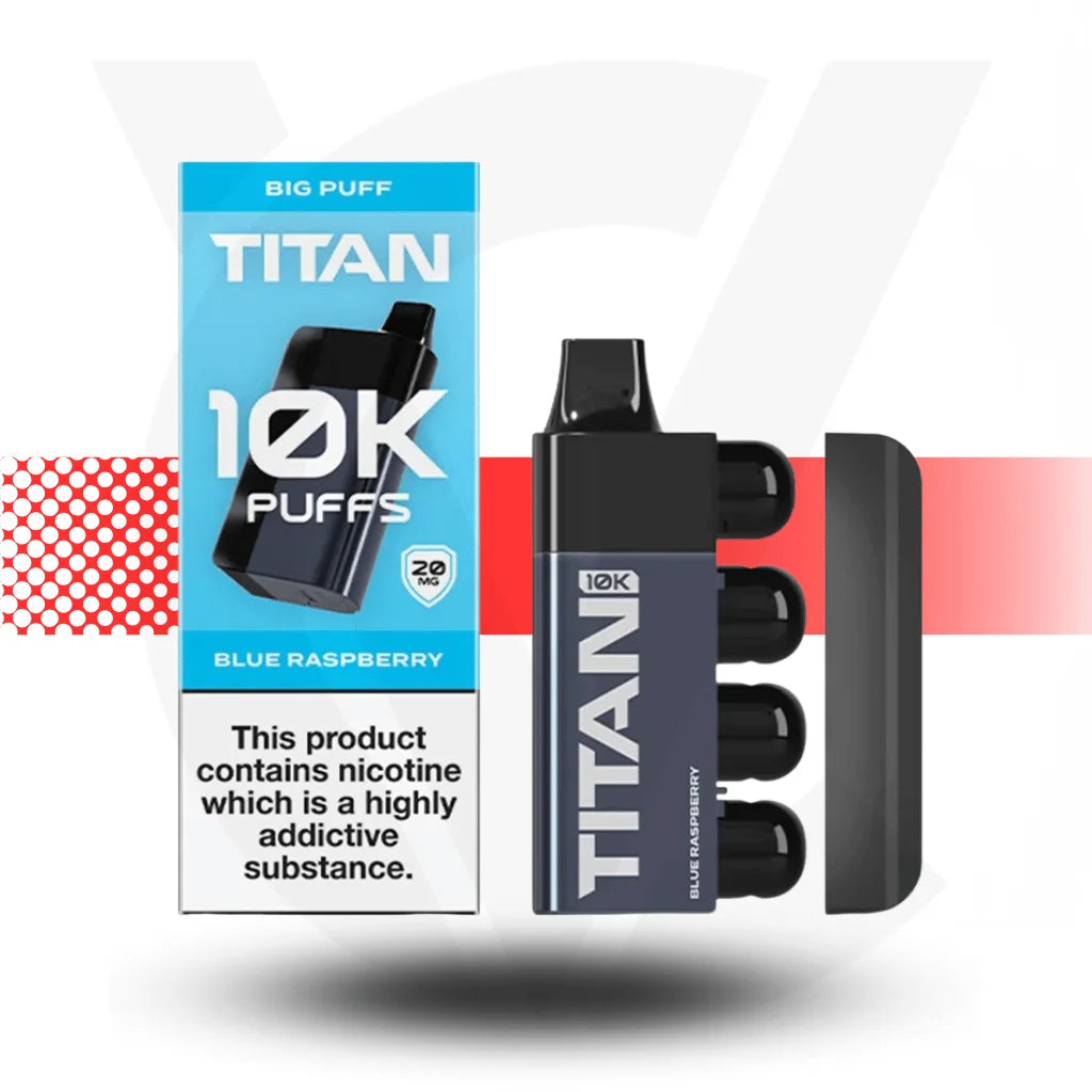 Titan 10k by Gold Bar Disposable Rechargeable Vape - Blue Raspberry - Cloud Vapez UK