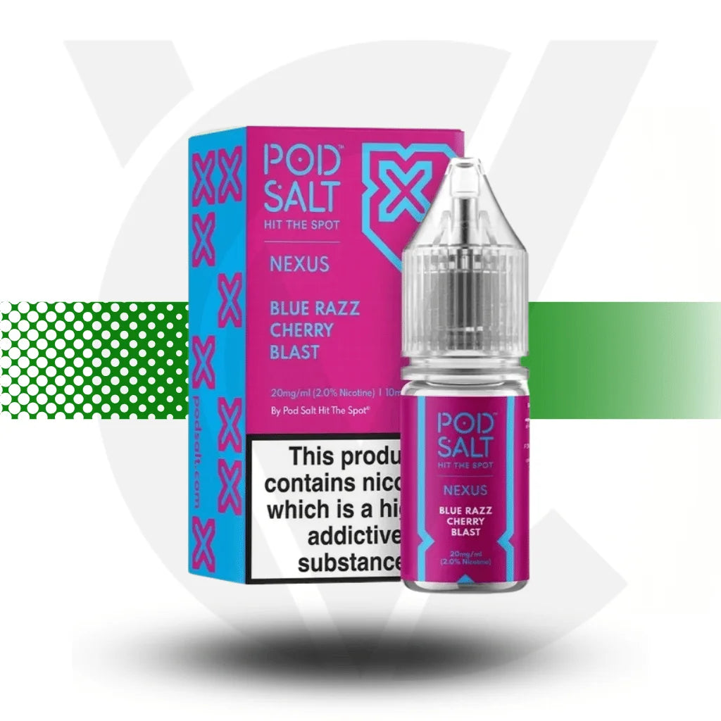 Pod Salt Nexus Nic Salt E-Liquid 10ml 10MG - Blue Razz Cherry Blast - Cloud Vapez UK