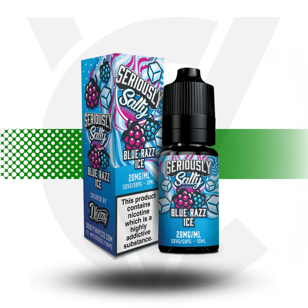 Blue Razz Ice Doozy Seriously Salt Nic Salt in 10mg in a 10ml bottle - Cloud Vapez UK