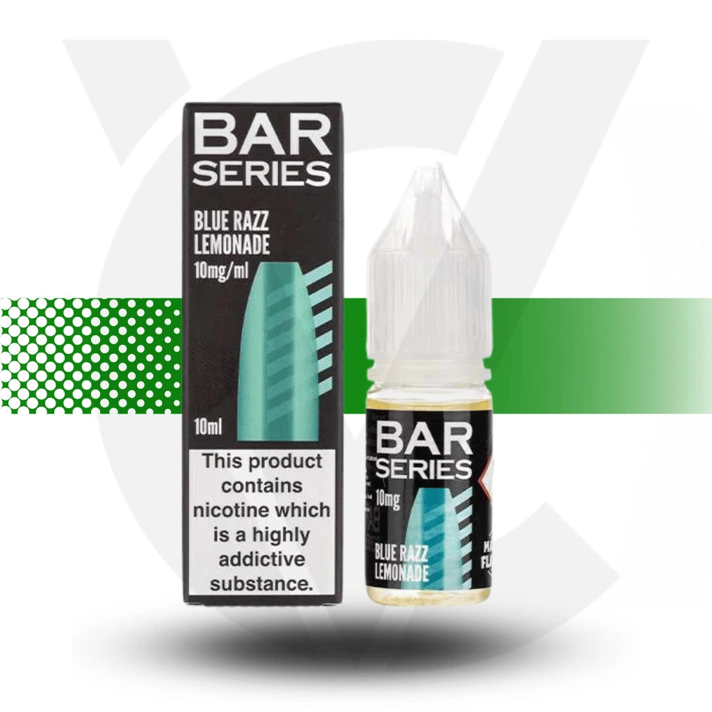 Bar Series Blue Razz Lemonade 10mg nic salt in a 10ml bottle - Cloud Vapez UK